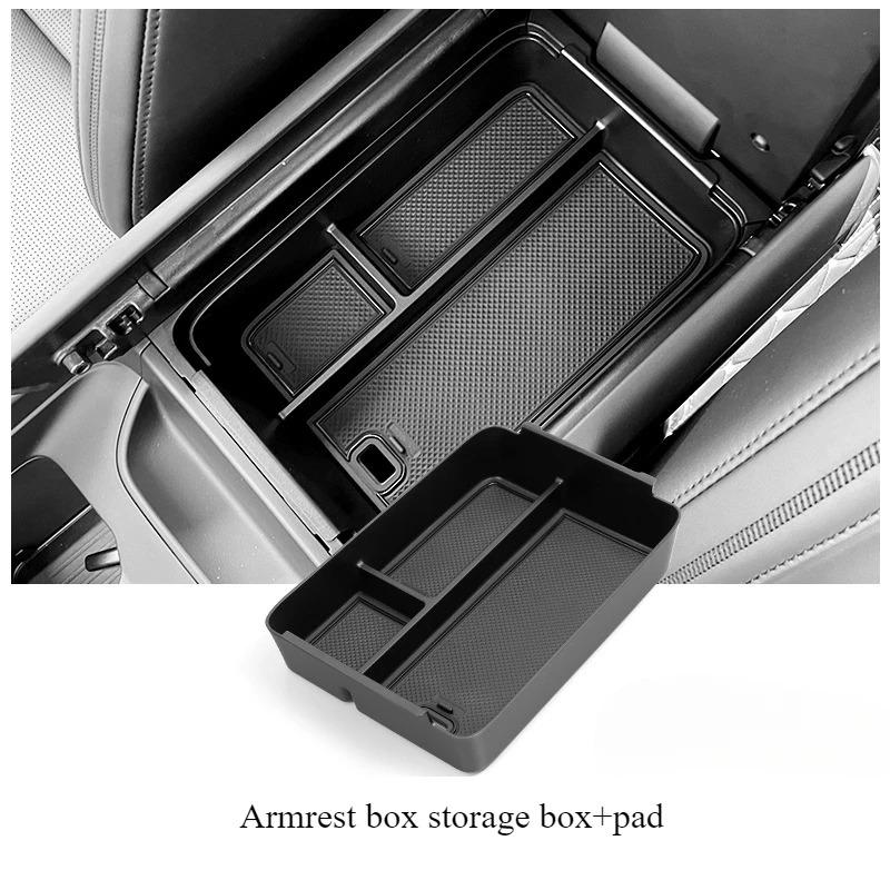 Central Control Storage Box for Hyundai Santa Fe 2024 2025 2026 Water Cup Holder Wireless Charging Pad Car Interior Accessories