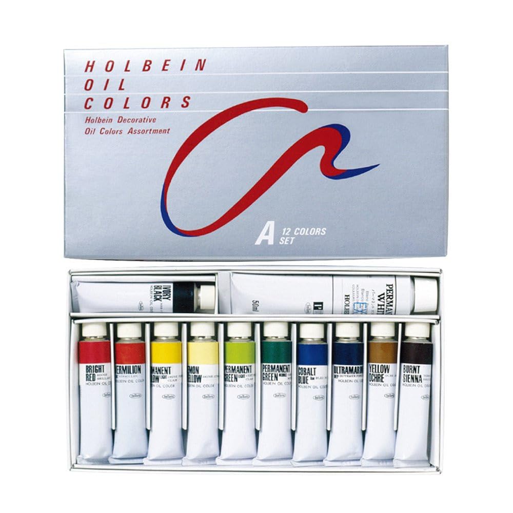 Holbein Practice Oil Paints B911 A Set X 11 Colors 50ml 1911 (20ml + White)
