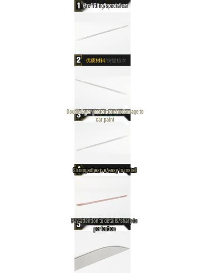 Avancier Tailgate Trim: Rear Trunk Bright Strip & Bumper Scuff Plate for 16 Models