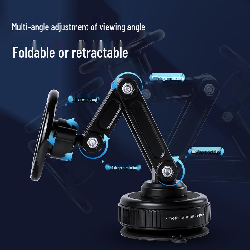 Rotating Magnetic Suction Cup Phone Holder & Foldable Car Mount