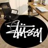 1PC Stussy Office Round Rug, Non-slip, Soft and Durable Office Rug for Interior Decoration, Perfect for Office, Beautiful Decoration