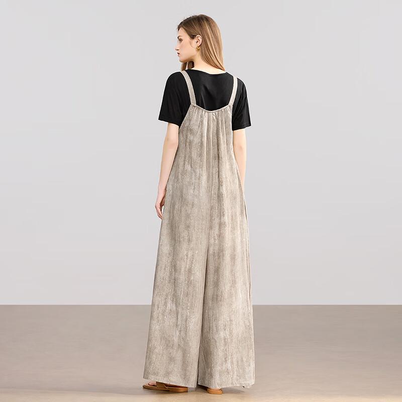 Women's Casual Wide-Leg Suspender Jumpsuit