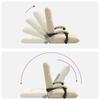 Adjustable Footstool Cream Fabric