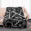 Manta de franela con patrón de destornillador y llave: cama, sofá, oficina, viajes, regalo, decoración, silla, cómoda y cálida