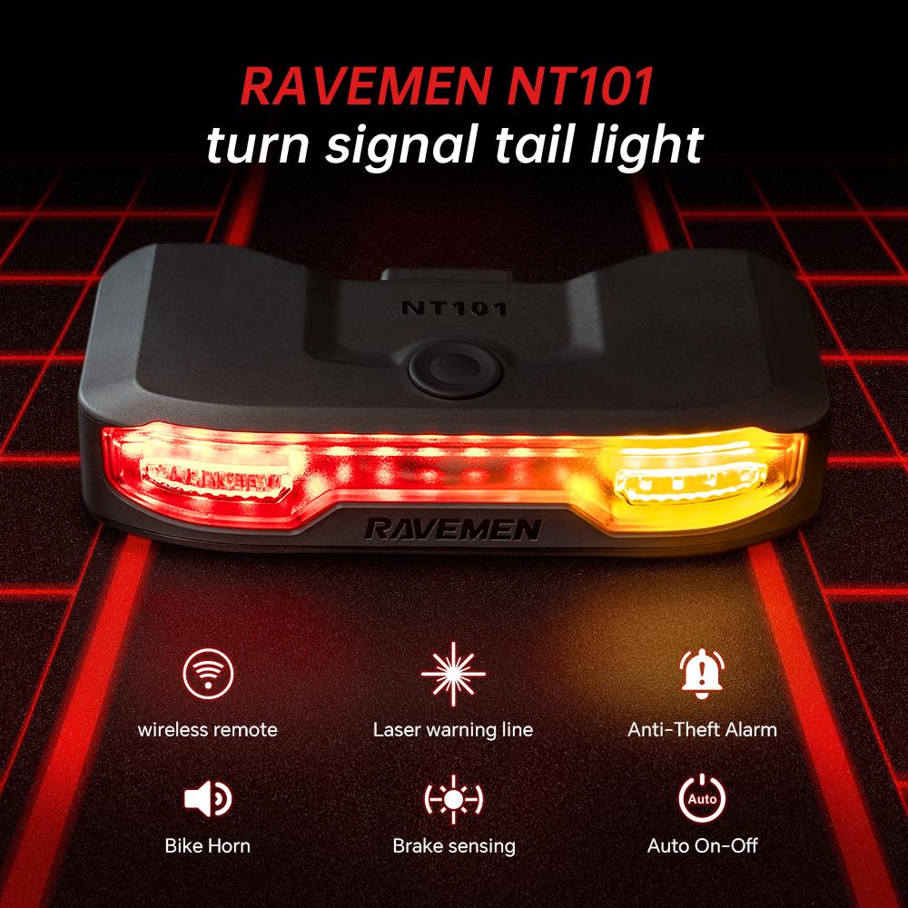 RAVEMEN Bike Turn Signals Rear Light