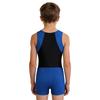 Jungen Rundhals Ärmellos Leotard Bodysuit Jumpsuit Shorts Set Gymnastik Yoga Workout Wettkampf