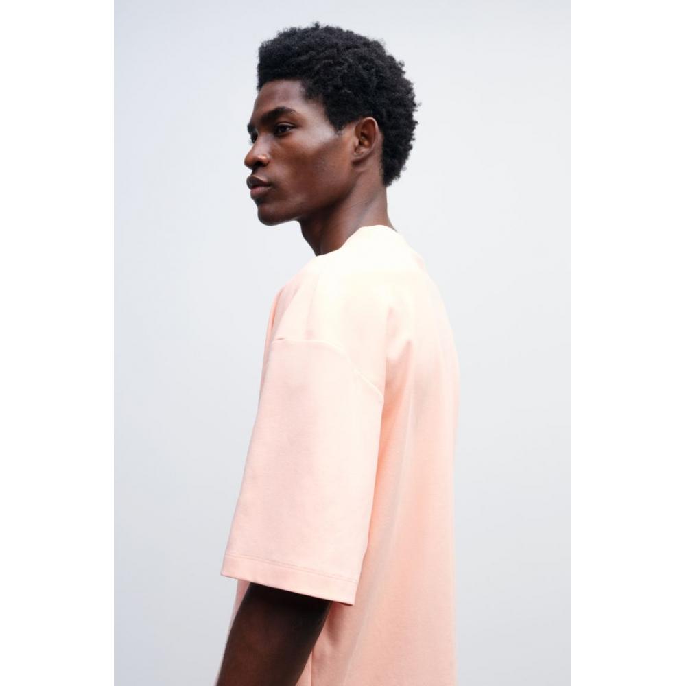 H M Boxy T sHirT Loose fiT apricoT Pink