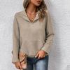 European Trendy Long-Sleeved Textured Hoodie - Women's Casual Autumn Wear