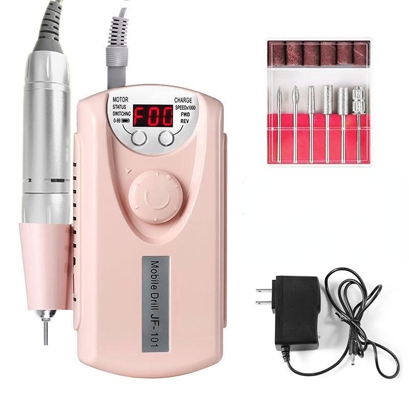 30000/35000RPM Portable High Speed Electric Manicure Drill Acrylic Nail Sculpting Tools Rechargeable Nail Drill Machine