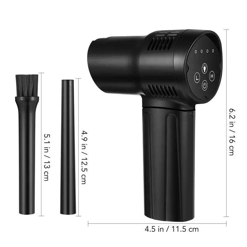 40000RPM Wireless Compressed Air Duster Portable Strong Powerful Keyboard Cleaner Black Household Computer Cleaning Air Blower