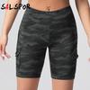 Women's Camouflage Athletic Shorts Pockets Gym Running Yoga Shorts Drawstring  Casual Athletic Wear Workout Shorts