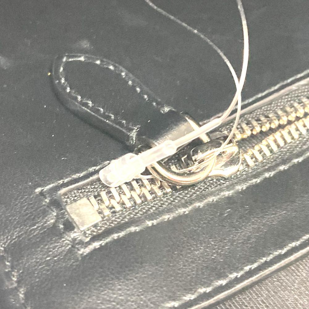 Burberry Check Pattern Embossed Clutch Bag Pouch Black/SilverHardware