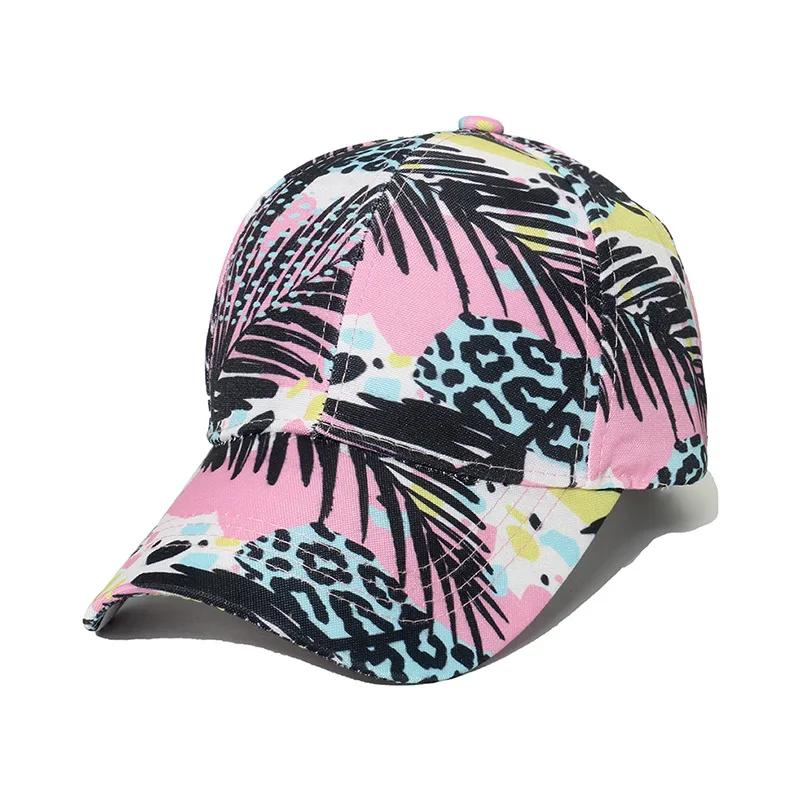 New Unisex Outdoor Fashion Graffiti Printing Baseball Cap Europe  Men Tie Dye Adjustable Hats Summer Hip Hop Snapback Dad Hat
