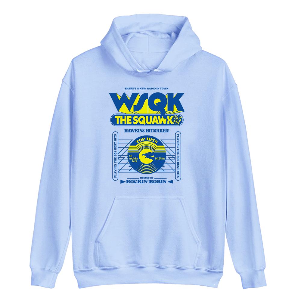 WSQK The Squawk 94.5 FM Bluzy Beam Me Up Place Sucks Nadrukowane Bluzy z Długim Rękawem z Kapturem Odzież Unisex