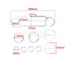 Motorcycle Accent+Speedometer+Speaker Trim Ring Set Chrome For Harley Touring Electra Street Glide 1996-2013