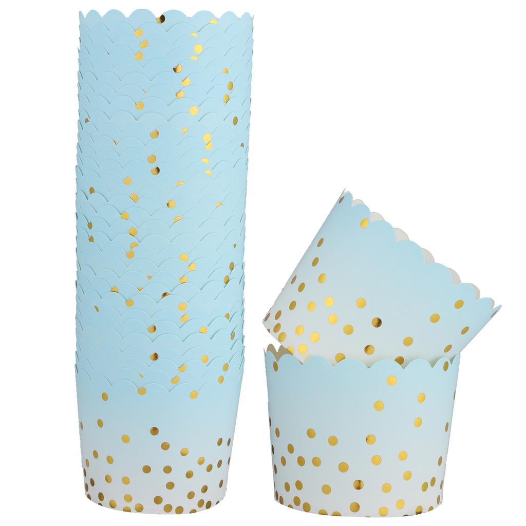 50 Pcs Colorful Greaseproof Paper Baking Cups Large 5 Oz Cupcake Paper Liners Di