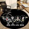 1PC KISS Band Office Round Rug - Perfect for Office or Study Decor, Machine Washable, Non-Slip Backing, Decorative Floor Mat