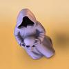 Ghost Skull with LED Tea Lights Halloween 3D Printed Skeleton Ghost Lamp Battery Operated Flickering Flameless Night Light for Home Table Decor