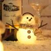 Schneemann Weihnachtsdekoration mit LED-Lichtern Festivalparty Wohndekor Karierter Gestreifter Schal Puppe Kinder Weihnachtsgeschenk