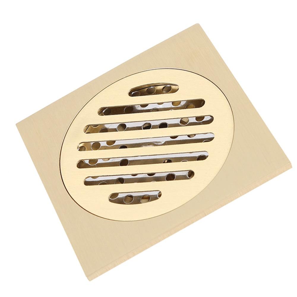 Square Shower Drain Grate Brass Bathroom Waste Grate Durable Shower Floor Drain  Laundry Room