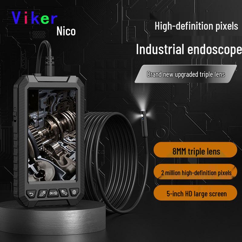 

5-Inch HD Industrial Endoscope for Air Duct Inspection & Mechanical Repair 8mm Single Lens 1m