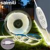 COB LED Strip Lights 5V High Density Linear Lighting 320LEDs/M Dimmable LED Flexible Lamp Strip For Living Room Cabinet Decor