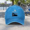 Unisex Washed Baseball Cap With Coconut Tree Beach Scenery Casual Duckbill Hat For Travel Fishing Camping Sports