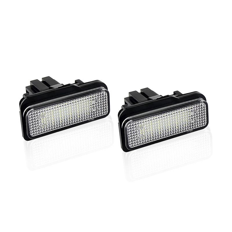 2PCS White LED License Number Plate Lamp For Mercedes Benz CLS-Class W219 W203 5D R171 2D W219 4D OEM# MA2038200556