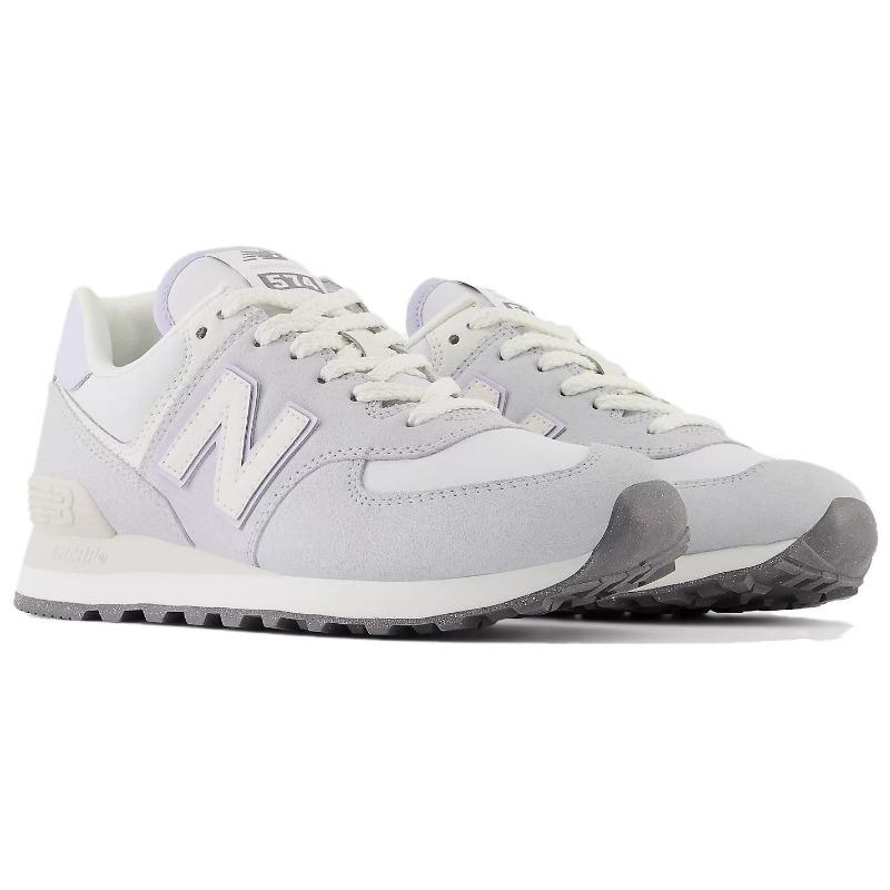 New Balance 574 Women Retro Comfort Versatile Low Top Casual Running Shoes Light Purple White WL574AG2