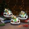 Christmas Luminous Music Box: Rotating Resin Train Ornament Gift