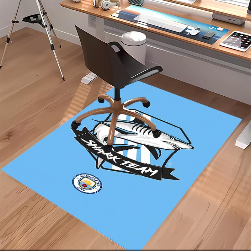 Manchester City Football Club Printed Absorbent Washable Carpet, Non-Slip Bathroom Mats, Kitchen Rugs, Yoga Mat,Living Room Entrance, Camping Picnic R