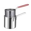 Mini Freidora de Acero Inoxidable 304 para Huevos y Ahorro de Aceite, Multifuncional para Cocinas de Inducción y Gas.