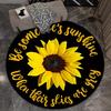 Rustic Stone Pattern Round Area Rug Watercolor Cobblestone Circular Floor Carpet Vintage Welcome Mat for Living Room Decor
