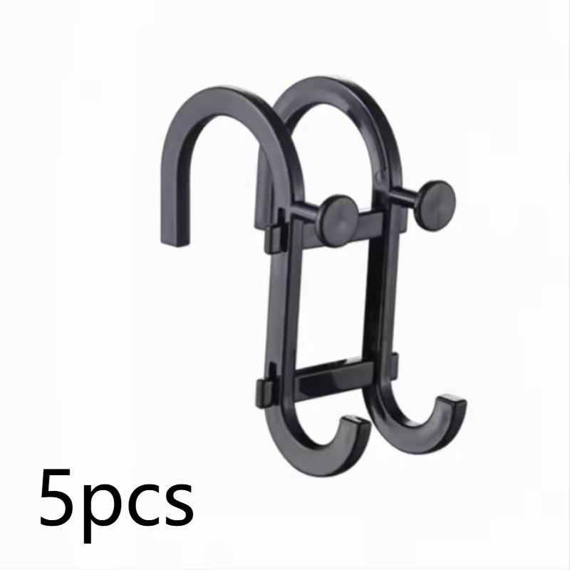 1/5pcs Double S-shape Hooks Multi Functional Storage Rack Shower Wiper Hooks for Clothes Hats Bathroom Phone Holder