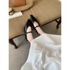 French Mary Jane Single Shoes Women'S Shoes New Spring Evening With Skirt Doudou Low Heeled Ladyshoes