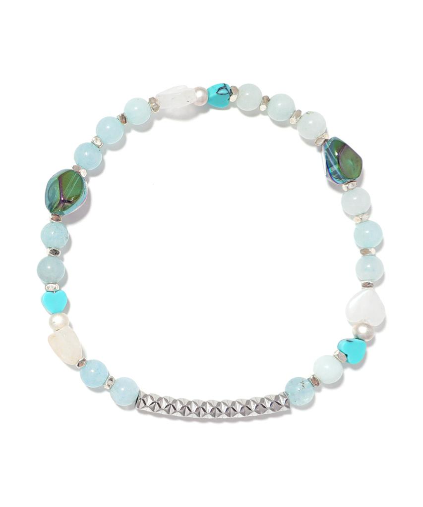 Polalita Ocean Heart Aquamarine Bracelet (Plt-Br-142_Skb)