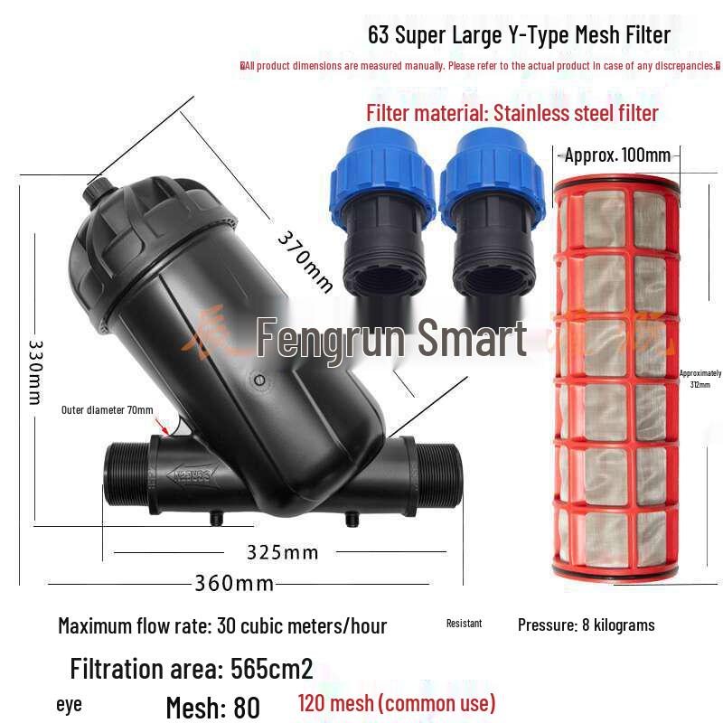 360° Rotating Sprinkler Head with 120 Mesh Filter for Greenhouse Drip Irrigation Systems