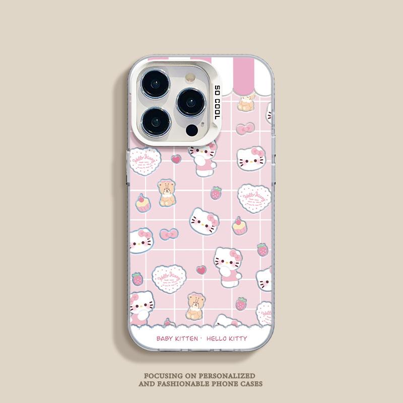 Applicable to Apple 11/11 mobile phone case 11promax matte domestic Huawei oppo Redmi colored silver doll Kitty