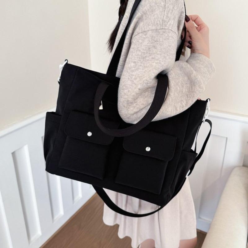Multi Pocket Tote Bag, Large Capacity Shoulder Bag, Women's Bag