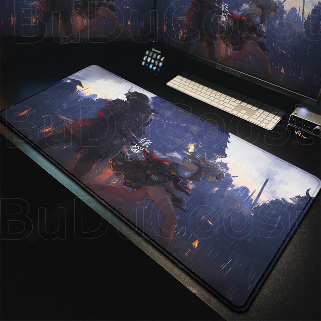 Japan Samurai Warrior Teclado Mouse Pad Gamer Computer Offices Accessories Keyboard Table Mousepad Company Gaming Laptop Deskmat