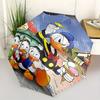 Huey Dewey Louie and Donald Duck Automatic Folding Umbrella - 3 Folding Design, Vivid Cartoon Pattern, Suitable for Outdoor Activities, A Gi