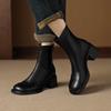 Krazing Pot Microfiber Winter Round Toe Modern Platform Size 33 Boots Size 43 Office Lady Women Fashion Ankle Boots