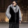 Autumn and Winter New Men's Fur Coat Mink Coat Fox Fur Fur Integrated Men's Clothing Medium and Long Coat Tide