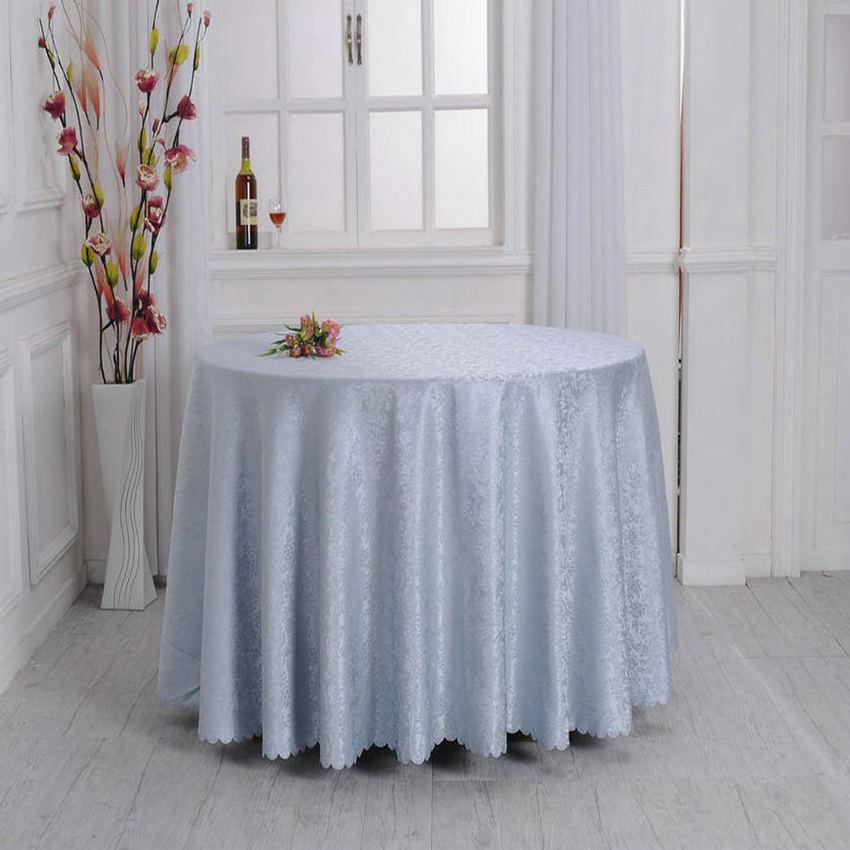 Hotel Tablecloth Restaurant Restaurant Large Stall Tablecloth Table Skirt Table Flag Burgundy Champagne Silver Gray Round Table