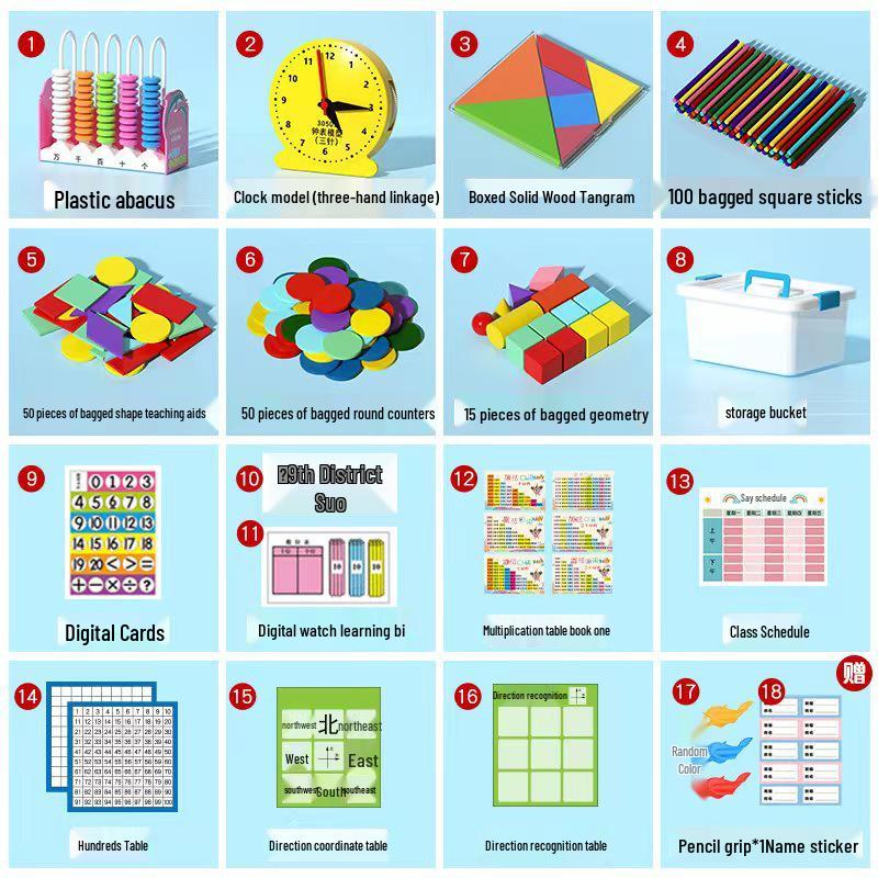 

Рахункові палички 10 кольорів для дітей: Навчальний посібник для батьків і дітей з математики для першого класу.