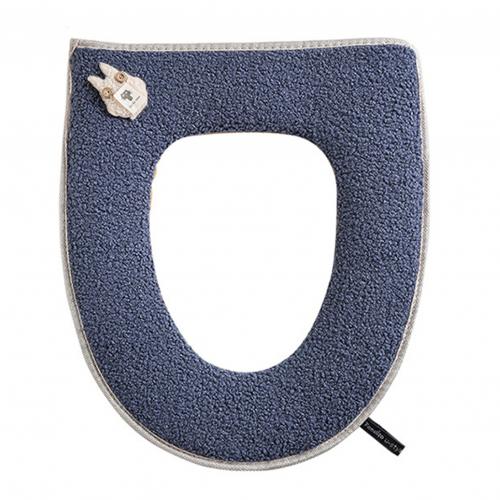 Toilettensitzkissen, süßer Teddy-Samt-Toilettensitz, Reißverschluss, Toilettensitzbezug, Toilettensitzbezug, Unterlegscheibe, Toilettenschutz, Toilettenschüssel