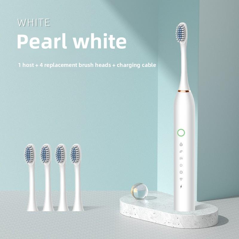 Electric Toothbrush Adult Bright White Automatic Charging Waterproof Sonic Soft Bristle Brush Men and Women Couple Children Set Toothbrush