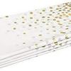 PEVA Platinum White Dots Rectangular Tablecloth with Small Dot Print for Party Decoration