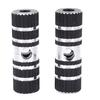 2Pcs Cycling Rear Stunt Peg Aluminum Alloy Anti Slip Grooves Cycle Rear Foot Rest 7cm Black