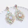 Exquisite Crystal Rhinestone Oval Drop Earrings for Women - Elegant Wedding & Event Jewelry